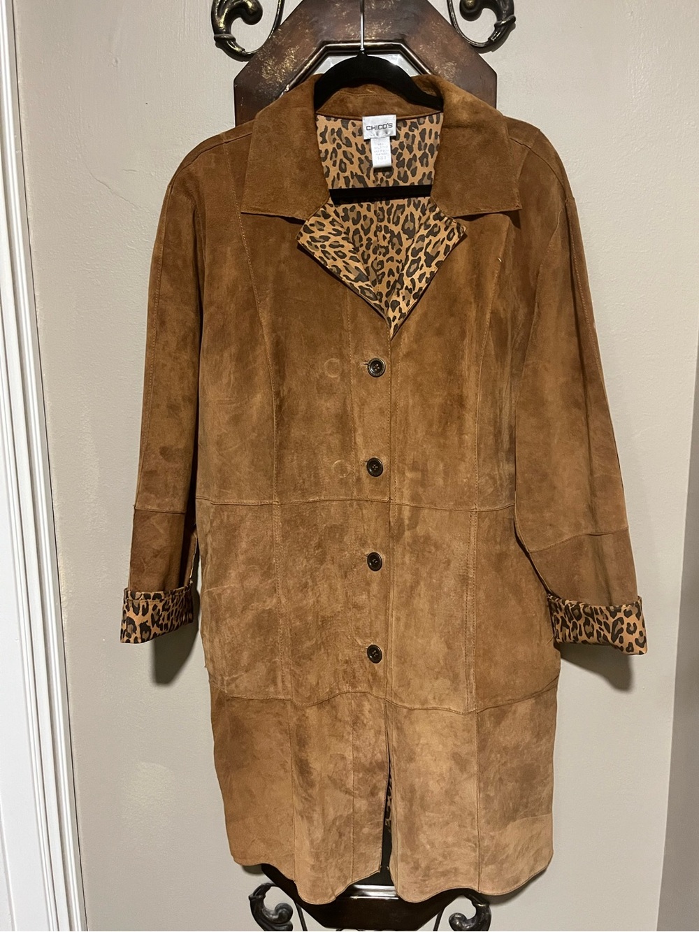 Chico’s Suede Reversible Trench Coat